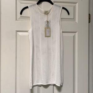 NWT Torn by Ronny Kobo XS top - cream